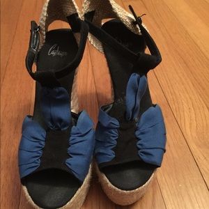 Castaner wedge peep toe sandals